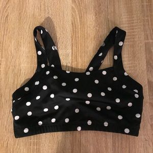 Polka dot sports bra